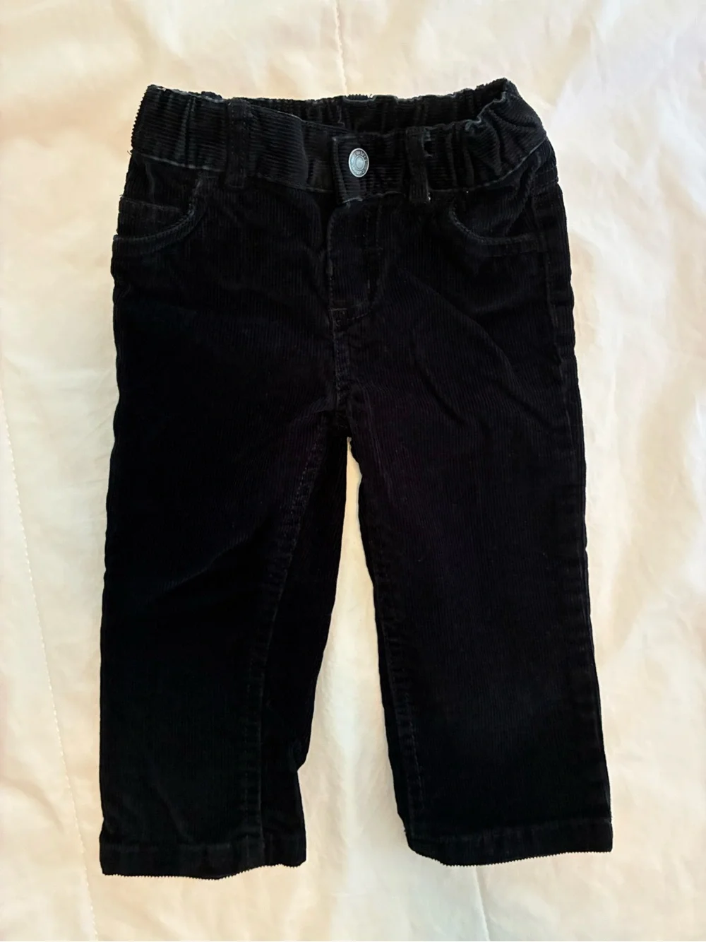 Carter's Black Corduroy Elastic-Waist Kids Pants